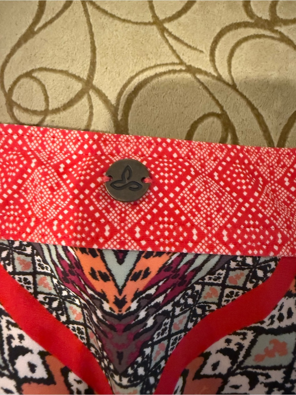 Prana Red and Orange Printed Tankini Set Medium - Picture 16 of 16